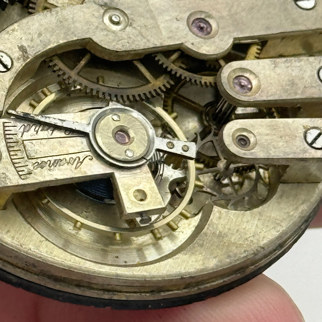 Unidentified Open Face Swiss Balance Ok Pocket Watch Movement Parts 42.5mm