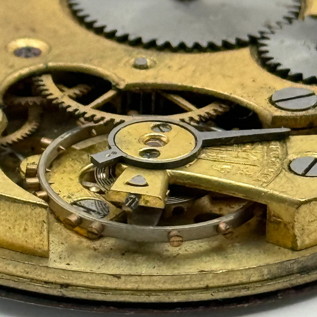 Uilkema Pocket Watch Movement Open Face Sub Seconds Vintage Parts Repair 38.9mm