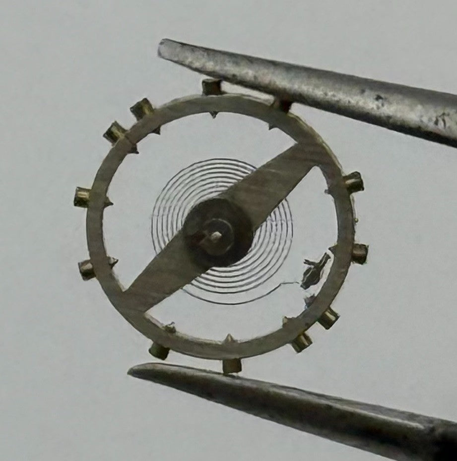 Helvetia 104N Balance Wheel Complete And Spring Ronda 1234 Watch Movement Parts