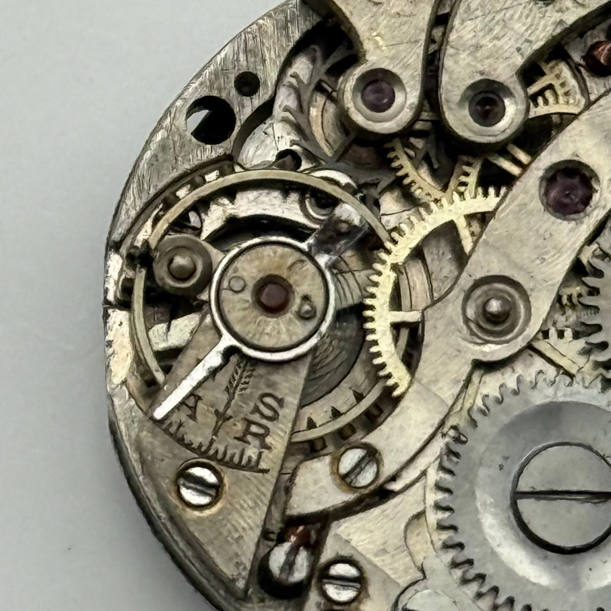 Unidentified SF Watch Movement Swiss Manual Wind Vintage Parts Repair 23.3mm