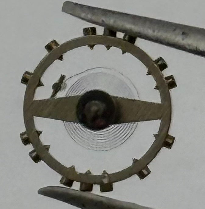 PUW 70 73 Balance Wheel Complete And Spring 5’’’ 517 Watch Movement Parts NOS