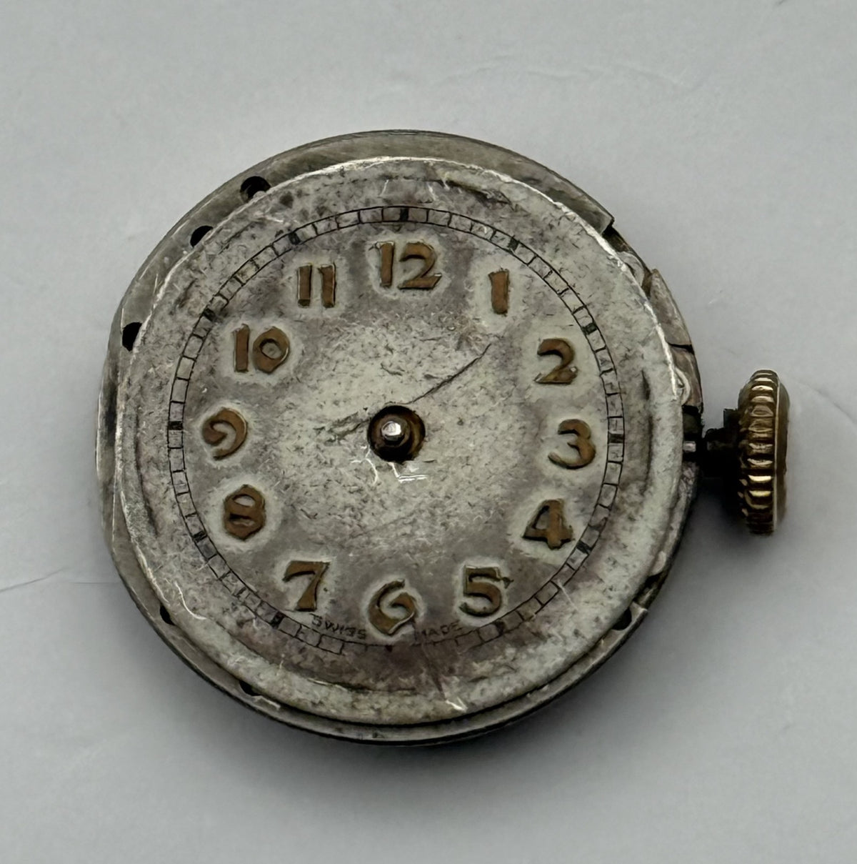 Peseux 150 Watch Movement 15 Jewels Swiss Manual Wind Parts Repair 17.4mm