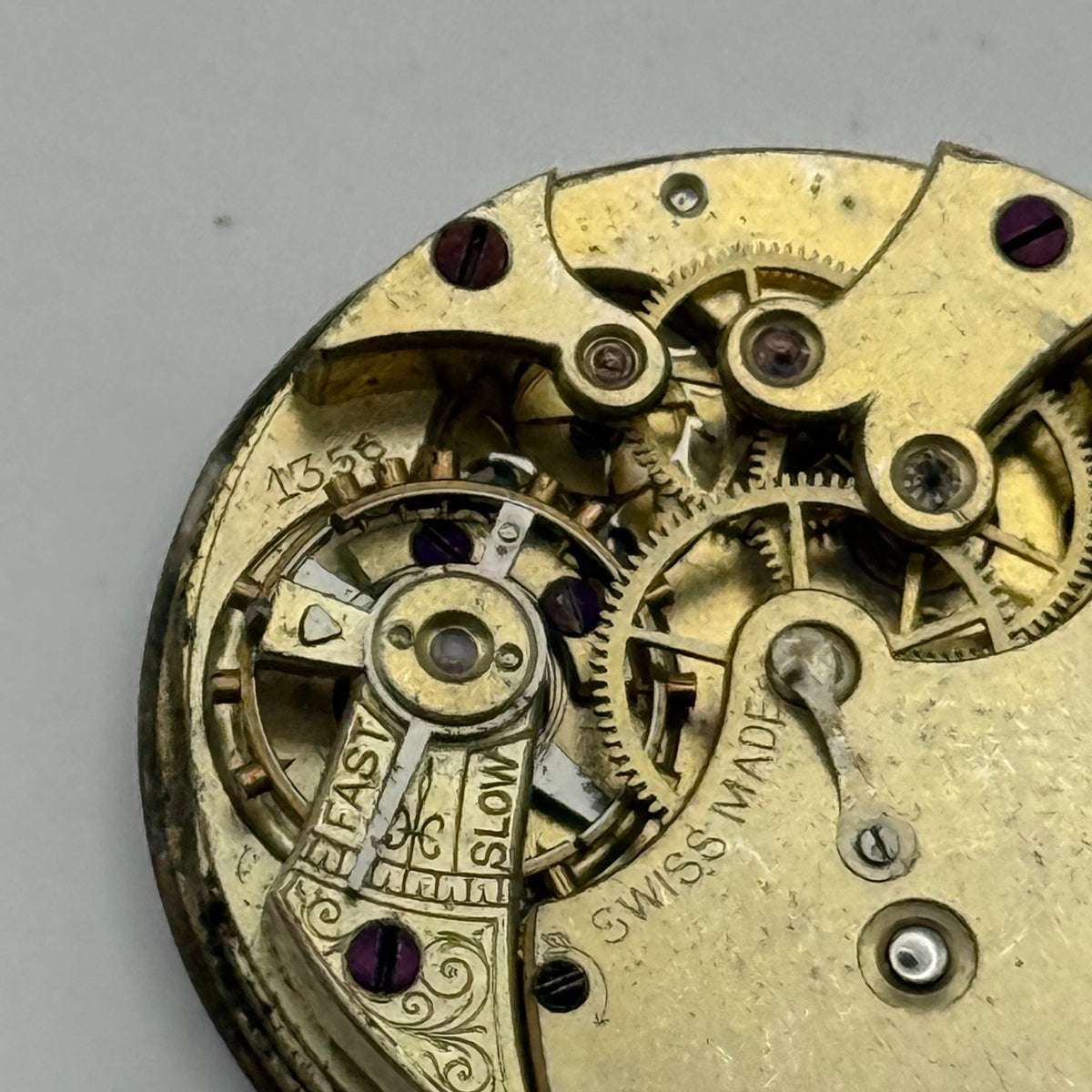 Longines 13.56 Watch Movement - Antique - For Parts / Repair - 30.3mm