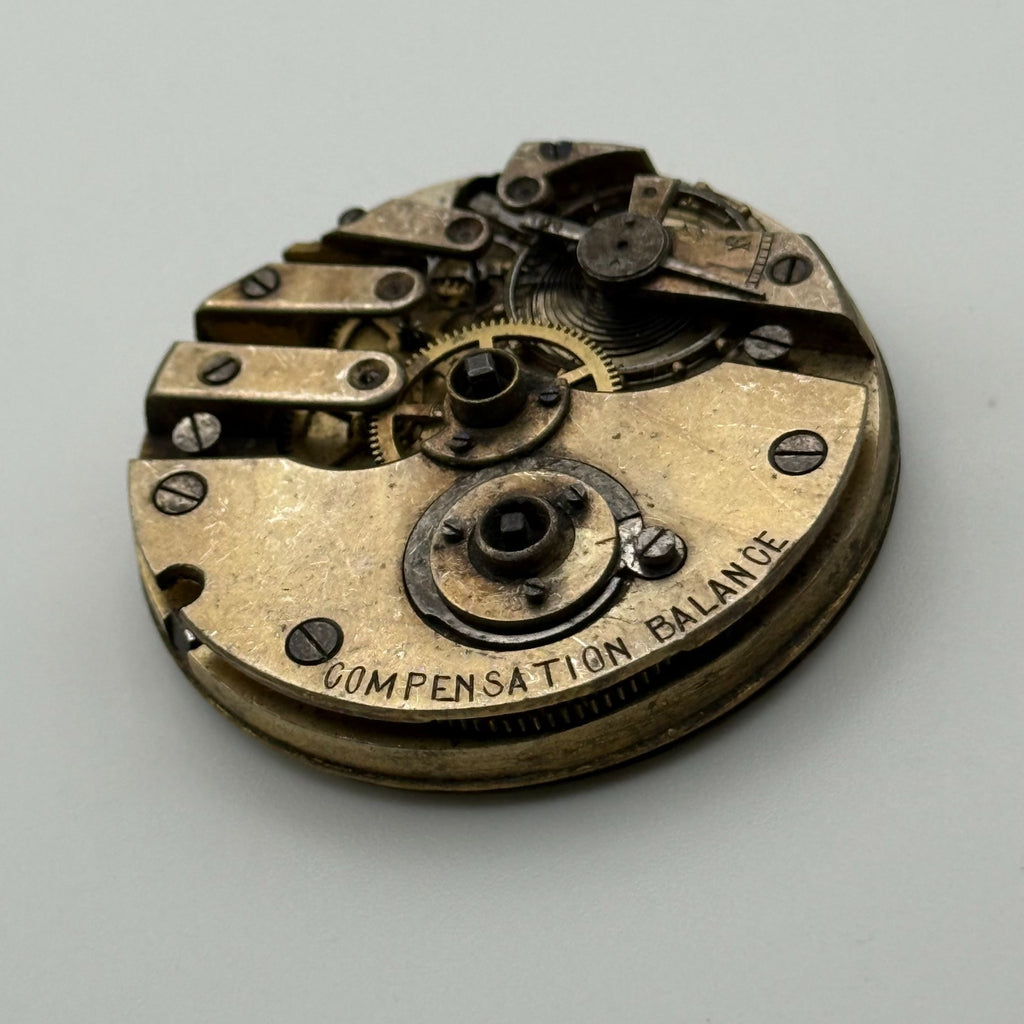 Compensation Balance Pocket Watch Movement - Patent Lever -Parts / Repair 42.8mm