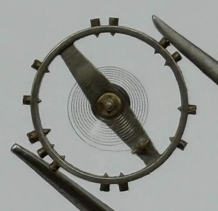 Record 160 Balance Wheel Complete And Spring 9¾’’’ 292 Watch Movement Parts NOS