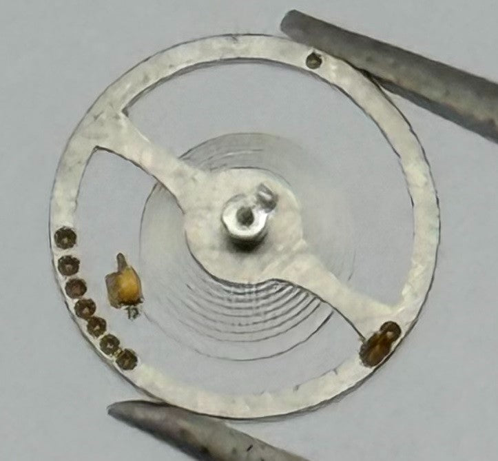 Oris 410 Balance Wheel Complete And Spring 5¼’’’ 330 M Watch Movement Parts NOS
