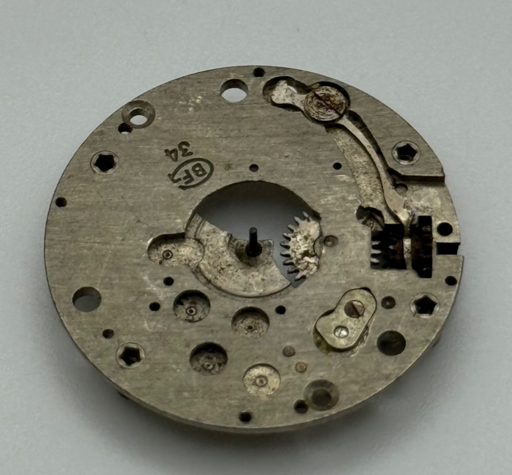BFG 34 Watch Movement Manual Wind Vintage Swiss Partial Parts Or Repair 23.7mm