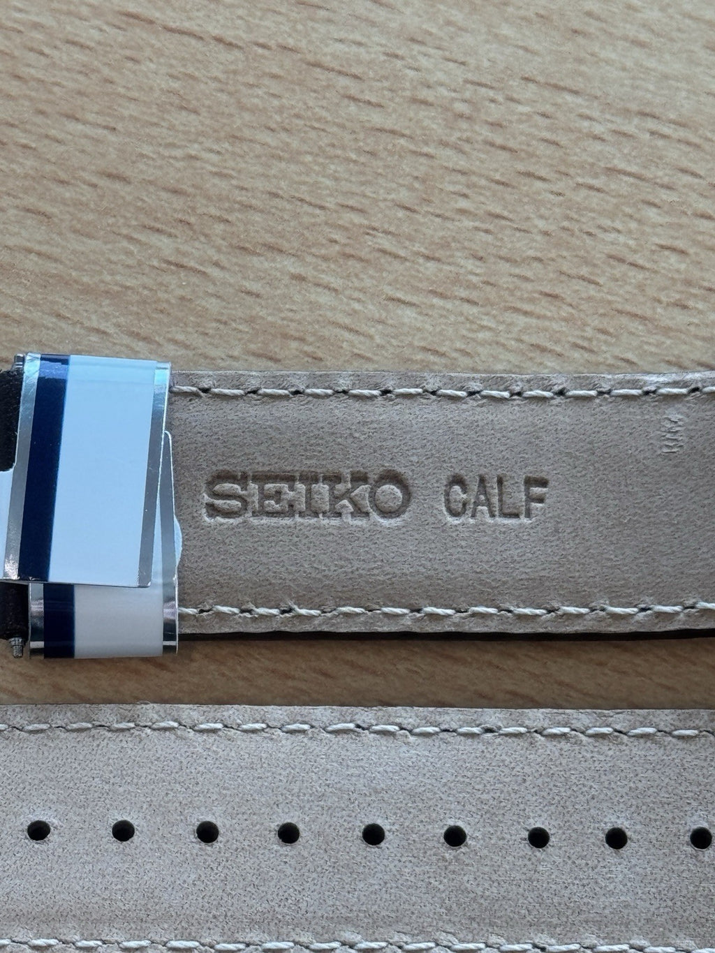 Seiko L020 B 20 Calf Watch Strap - 20mm - Seiko Solar - New Old Stock - Brown