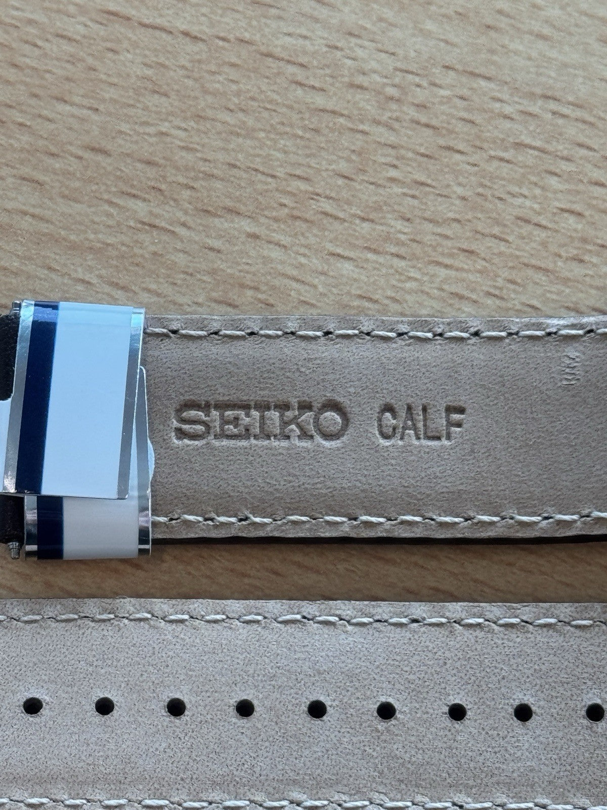 Seiko L020 B 20 Calf Watch Strap - 20mm - Seiko Solar - New Old Stock - Brown