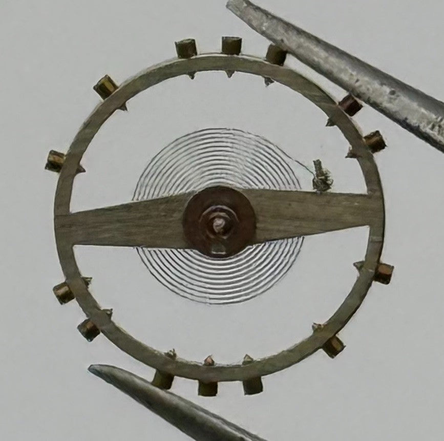 Tissot 27 SSR Balance Wheel Complete And Spring Renata 575 Watch Movement Parts