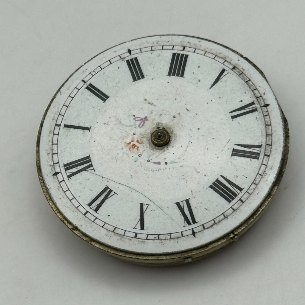 Antique Pocket Watch Movement Key Wound Unidentified Parts Repair Spares 36.2mm