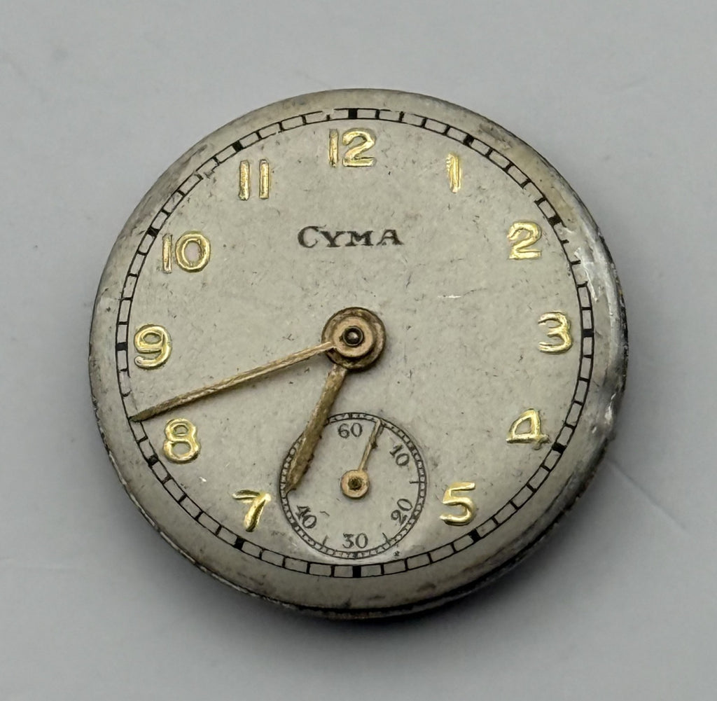 Cyma R.424 Watch Movement 17 Jewels Swiss Manual Wind Parts Repair 19.7mm