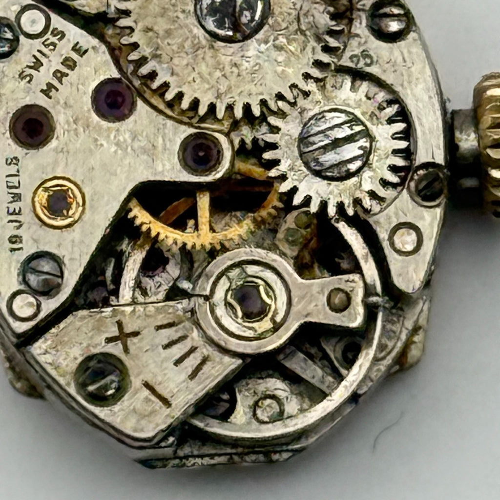 MST 466 Watch Movement Roamer 19 Jewels Swiss Manual Wind Parts Repair 13.1mm