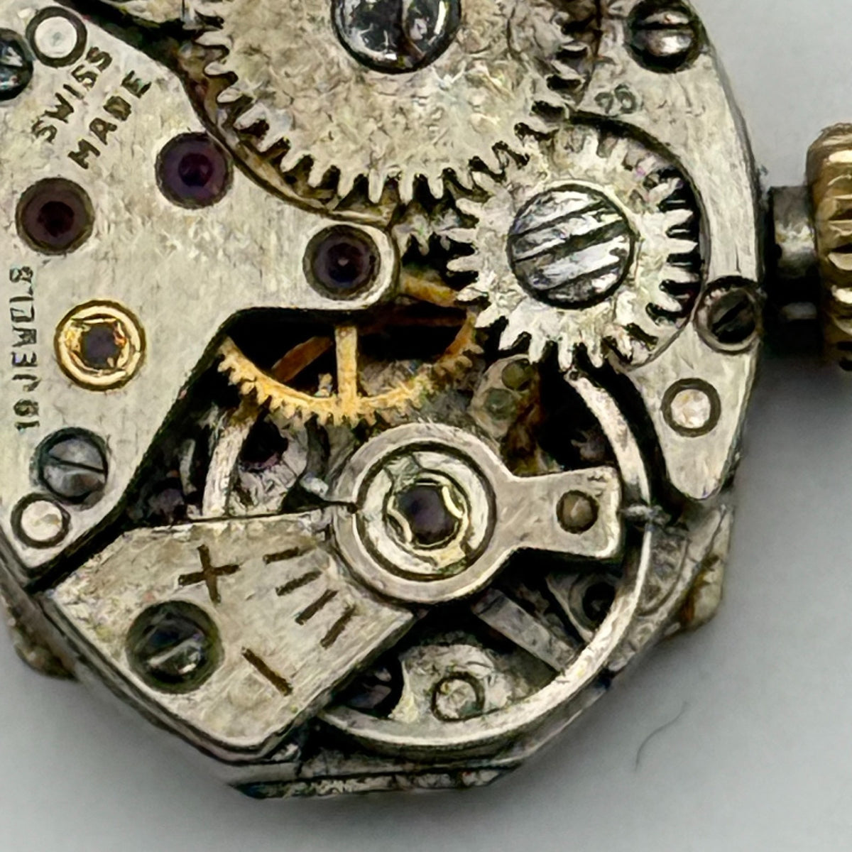 MST 466 Watch Movement Roamer 19 Jewels Swiss Manual Wind Parts Repair 13.1mm