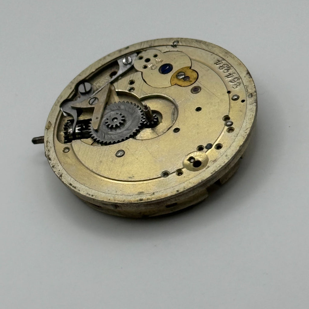 Cylinder Escapement Pocket Watch Movement - Unidentified - Parts / Repair 33.9mm