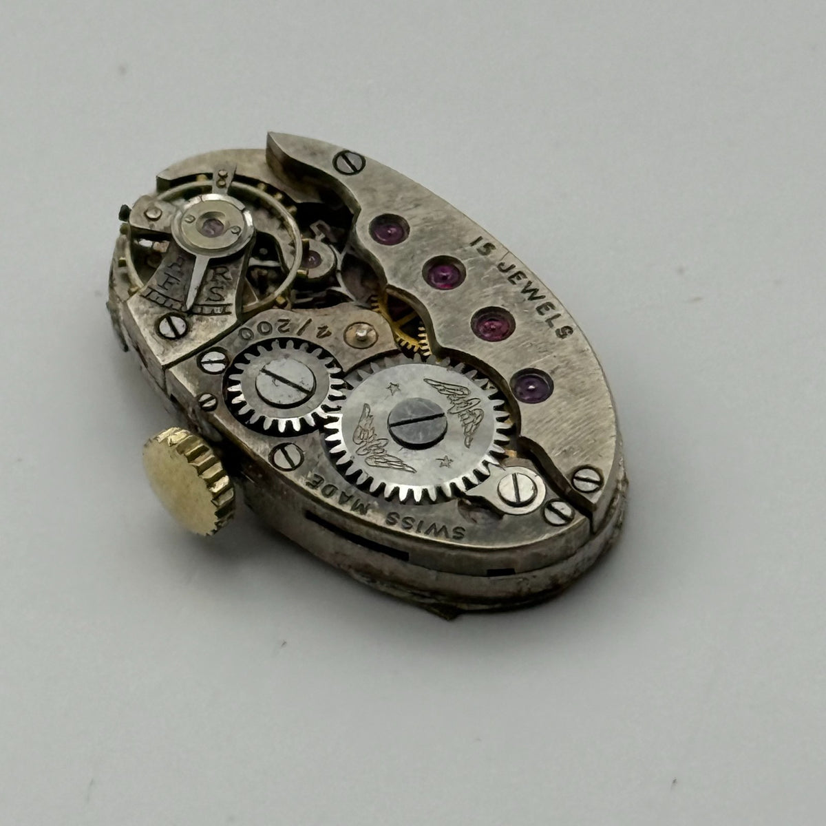 Moise Dreyfuss (M.D.) Watch Movement Rotary 7/200 15 Jewels Parts Repair 13.6mm