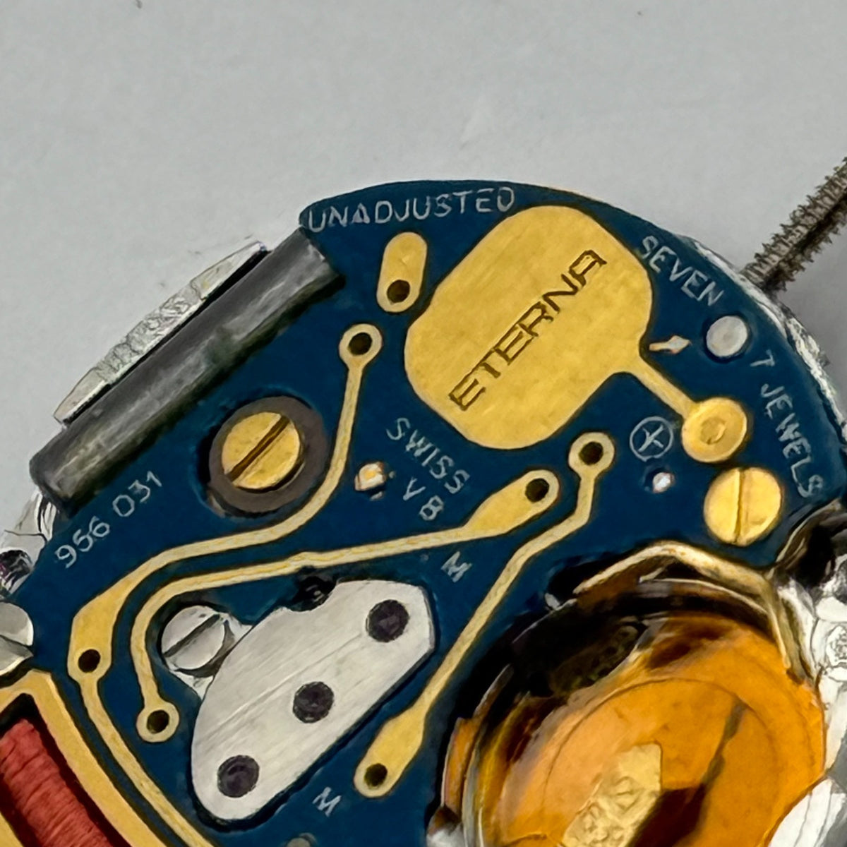 ETA 956.031 Watch Movement Quartz Eterna Swiss 7 Jewels Parts Untested 17.4mm