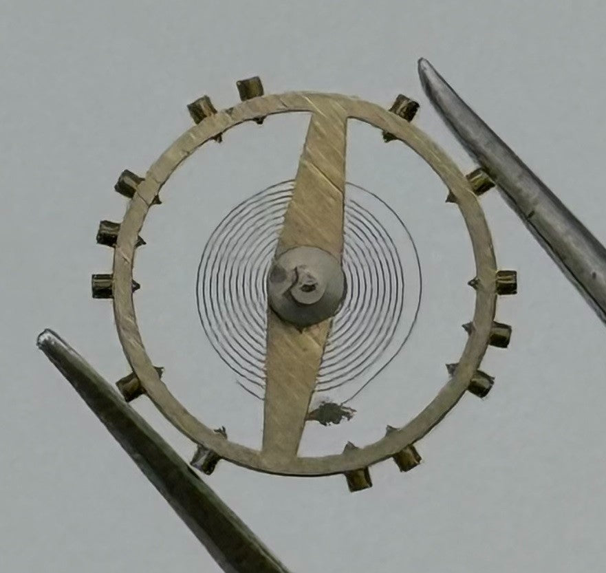 Lorsa 237 Balance Wheel Complete And Spring Pour Watch Movement Parts NOS
