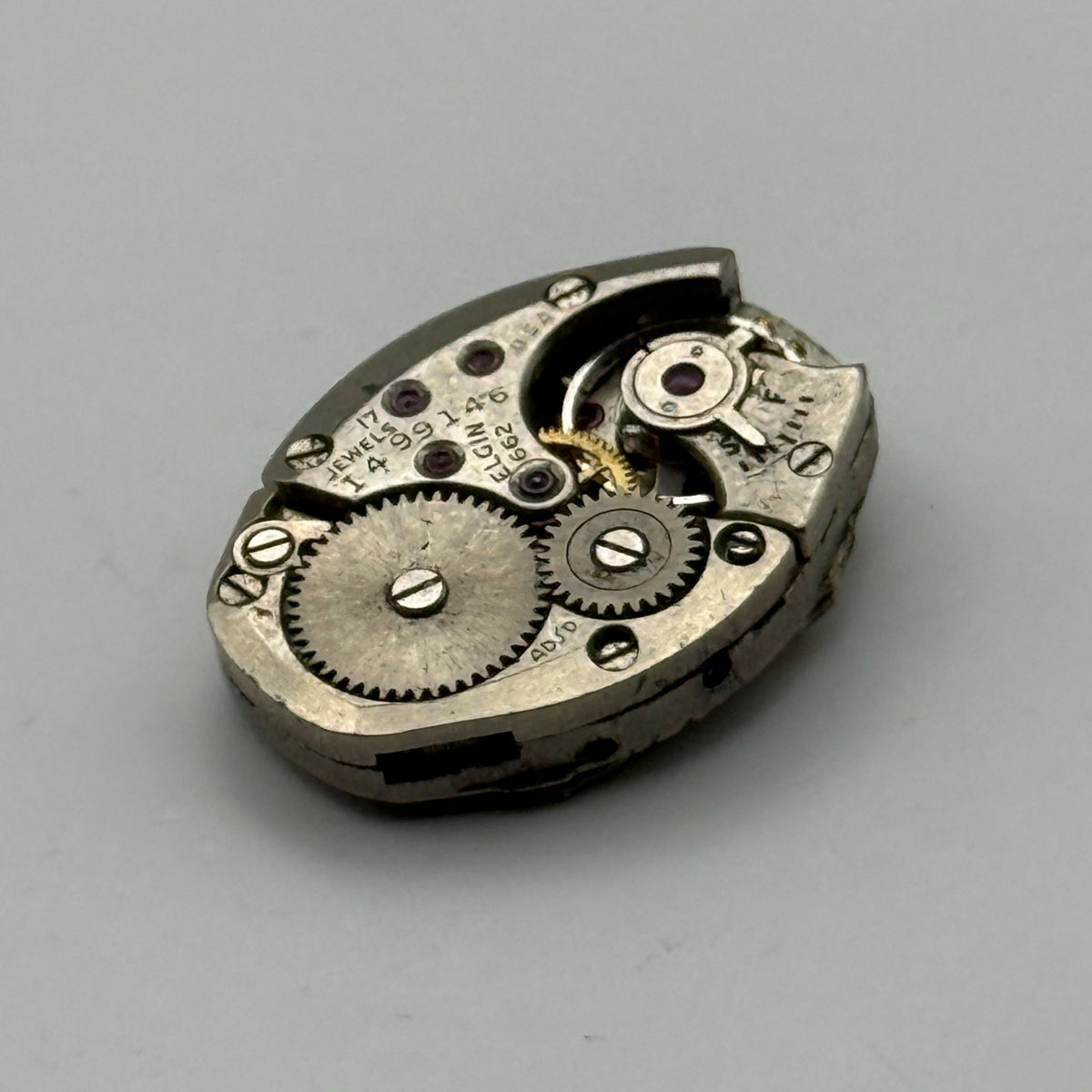Elgin 662 Watch Movement 17 Jewels U.S.A. Manual Wind Parts Repair 14.2mm