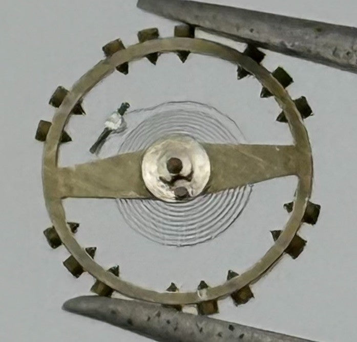 ETA 1201 Balance Wheel Complete And Spring Pour Watch Movement Parts Vintage NOS