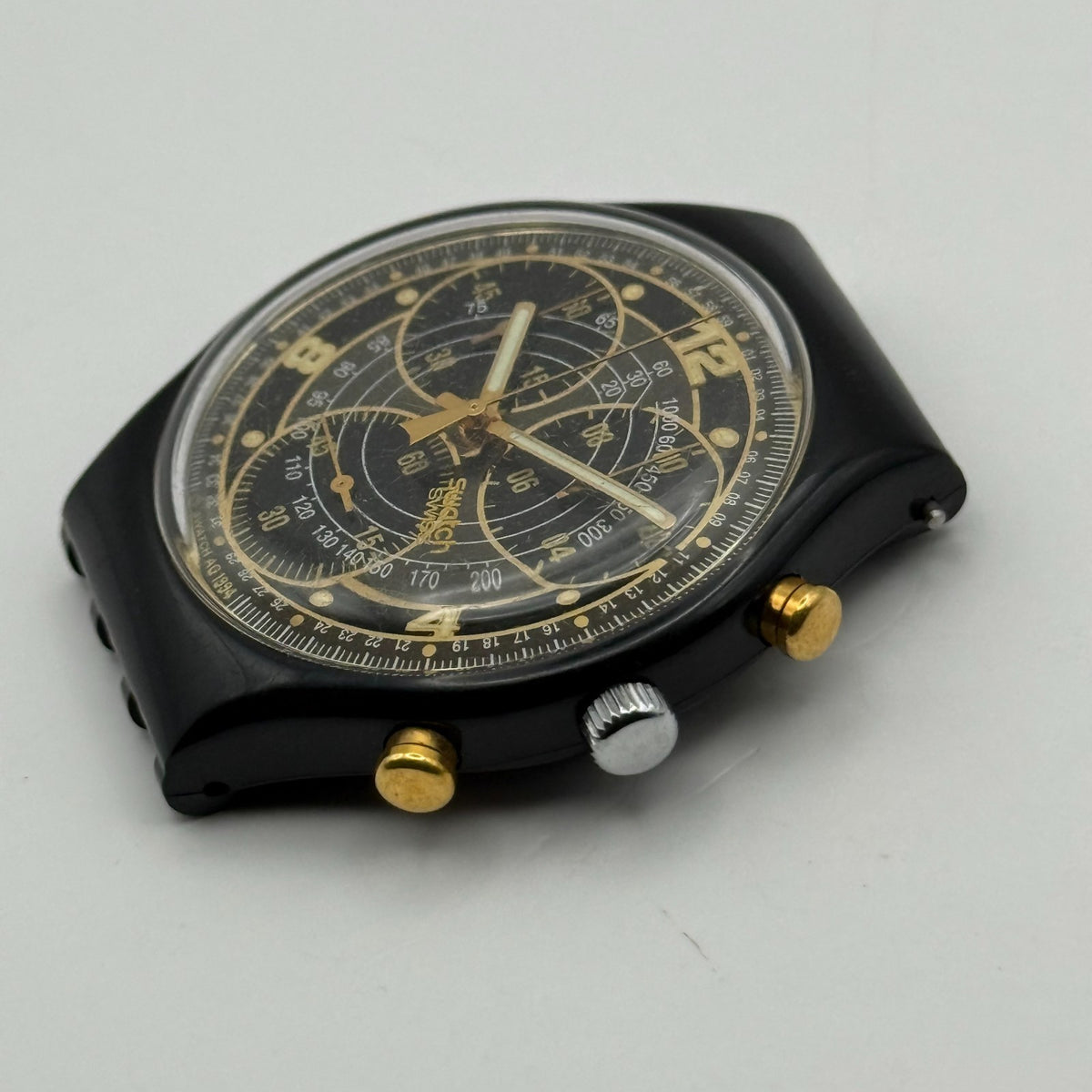 Vintage Swatch Chrono Watch SCB113 Count 1994 ETA Quartz Swiss 40mm Parts Repair