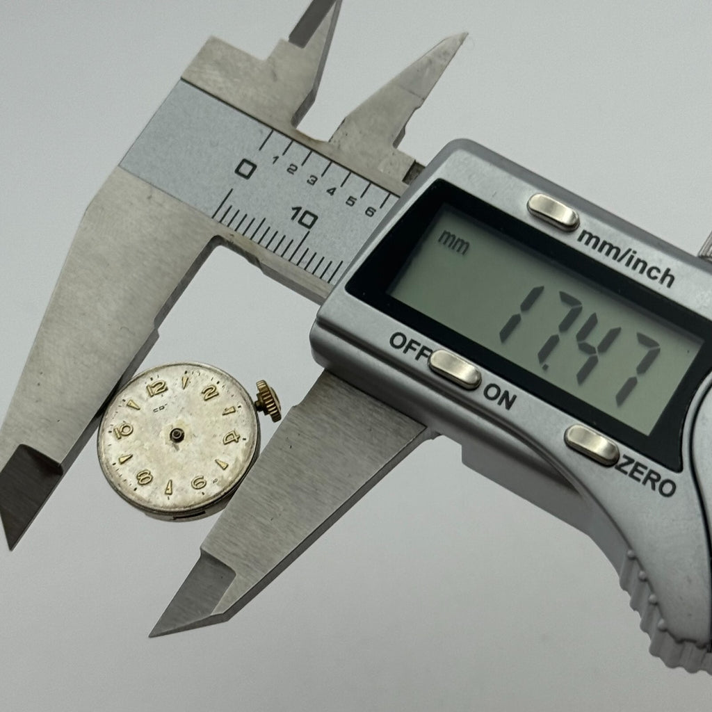 Revue 49 Watch Movement - Vertex Partial 15 Jewels - For Parts / Repair - 17.4mm