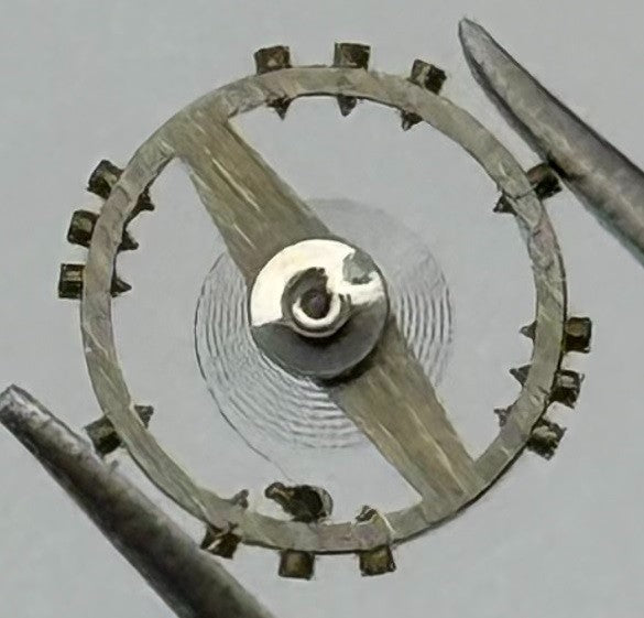 Lanco 558 Balance Wheel Complete And Spring Progress Watch Movement Parts NOS