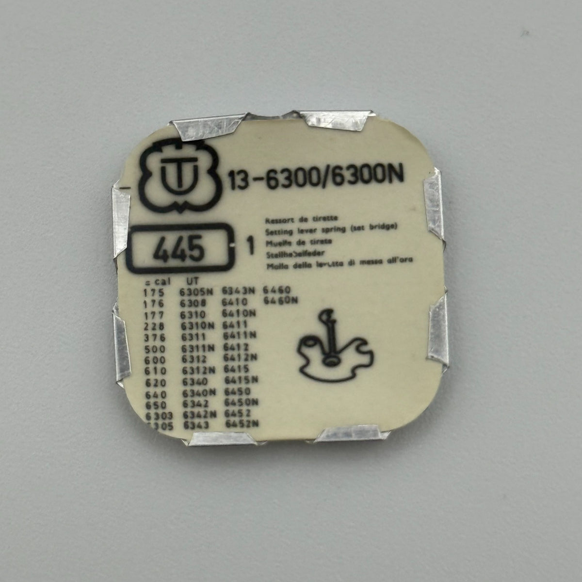 Unitas 6300/6300N Setting Lever Spring - 13 - 445 - New Old Stock - Watch Parts