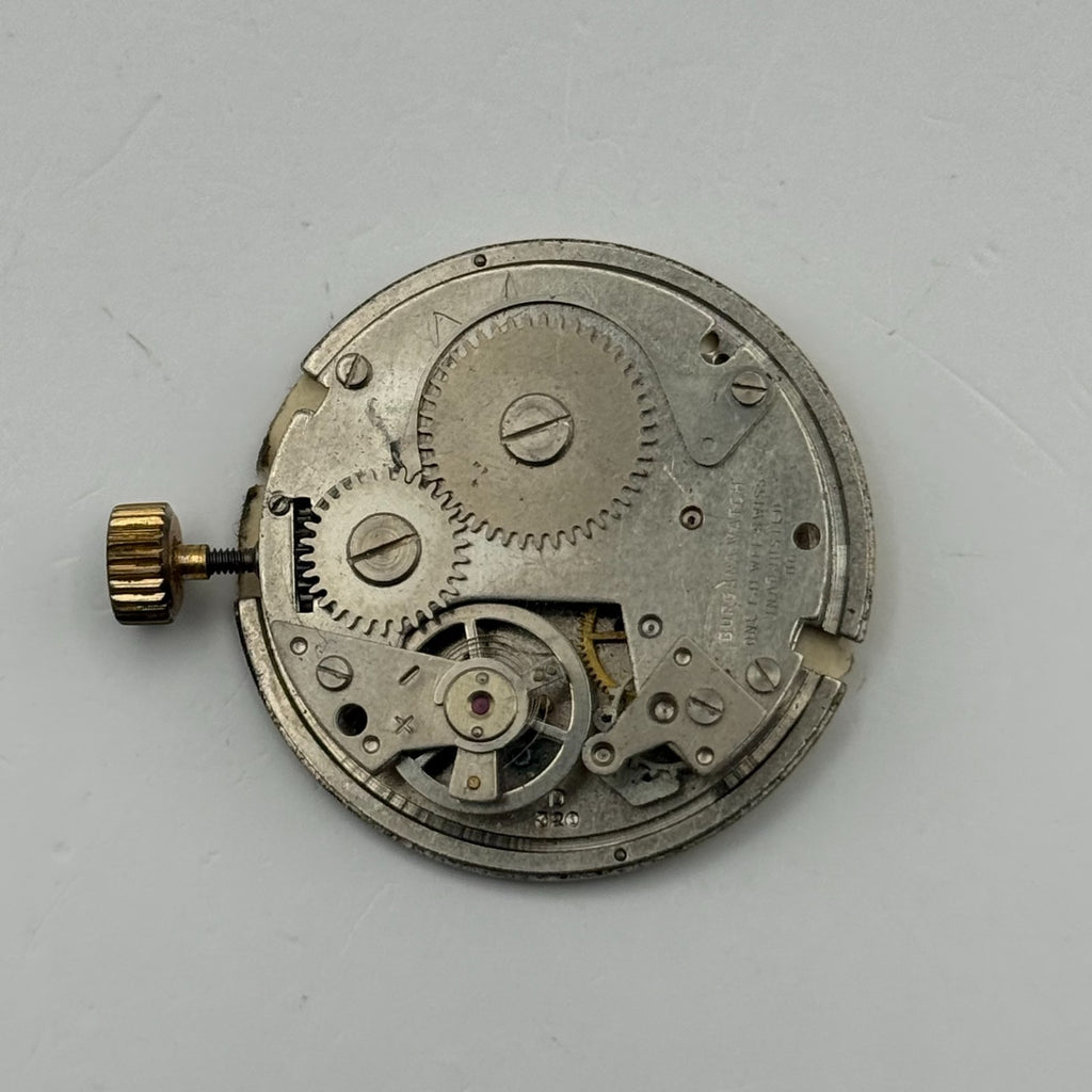 Desa 320 Watch Movement Lucerne Black Yellow Dial Burgana Manual Parts 34.6mm