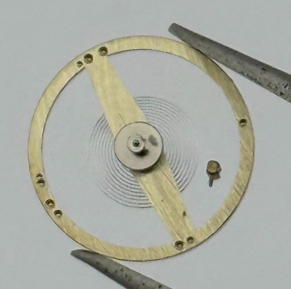 Oris 461 Balance Wheel Complete And Spring 10½’’’ 381 Watch Movement Parts NOS
