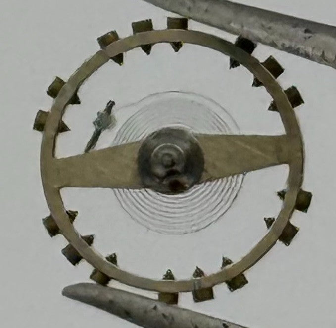 ETA 1201 Balance Wheel Complete And Spring Pour Watch Movement Parts Vintage NOS