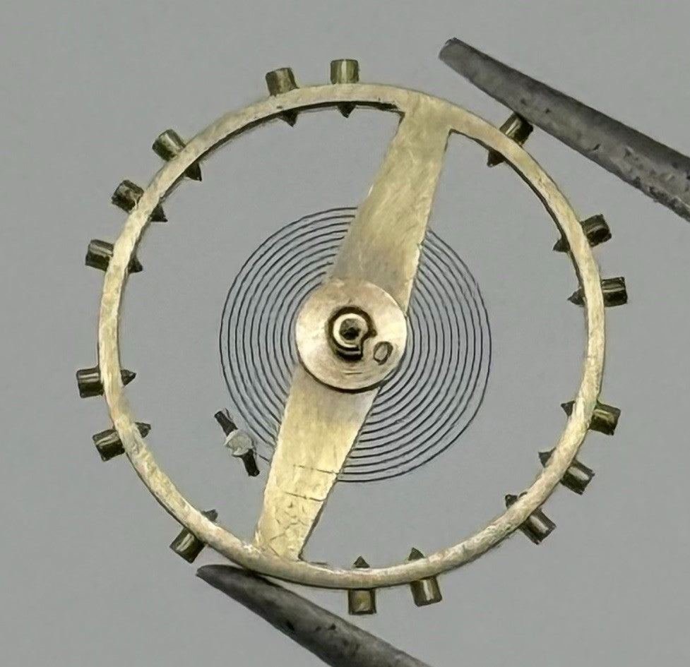 Peseux 320 Balance Wheel Complete And Spring Renata 1076 M Watch Movement Parts