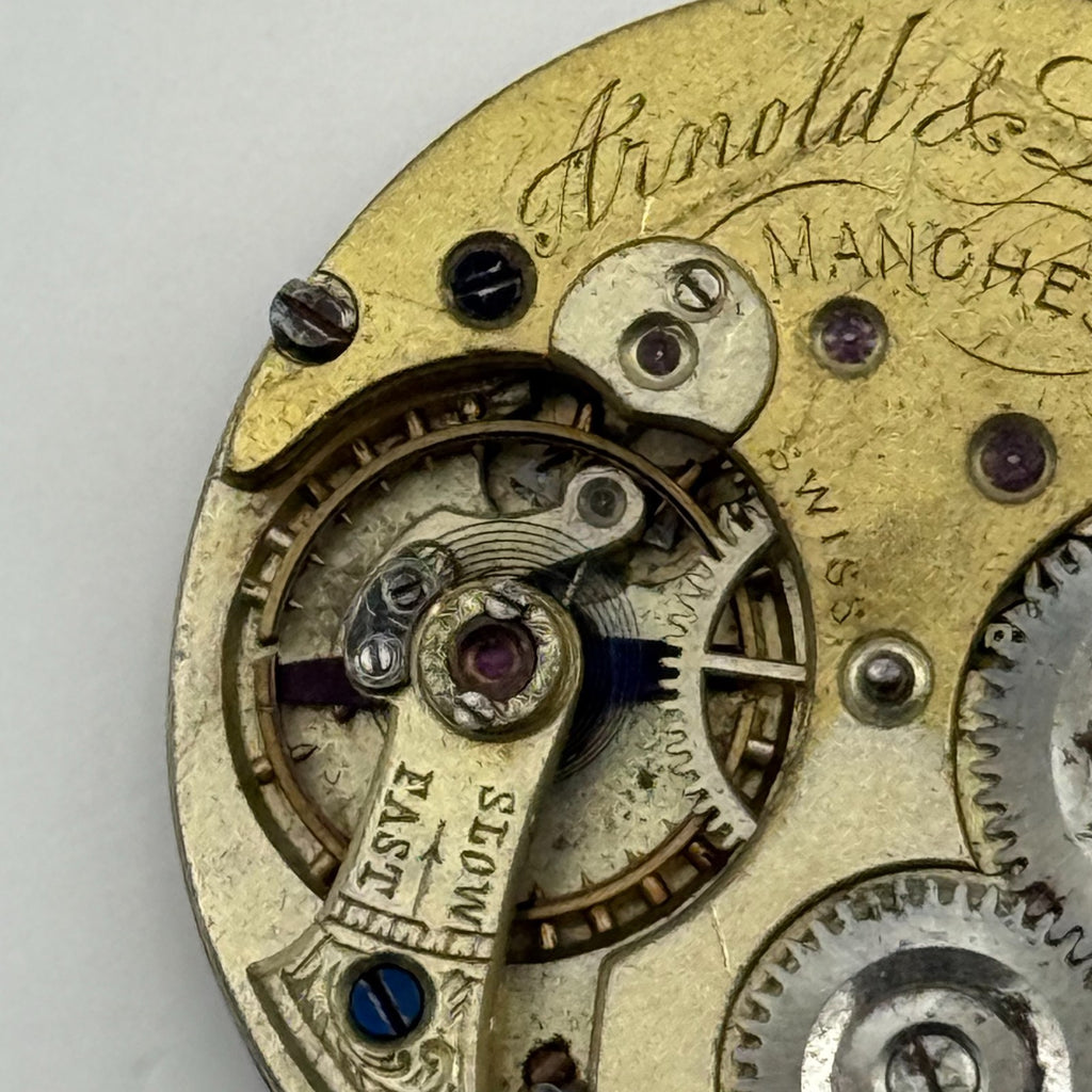 Lever Pocket Watch Movement - Arnold and Lewis - Parts / Repair 31.7mm