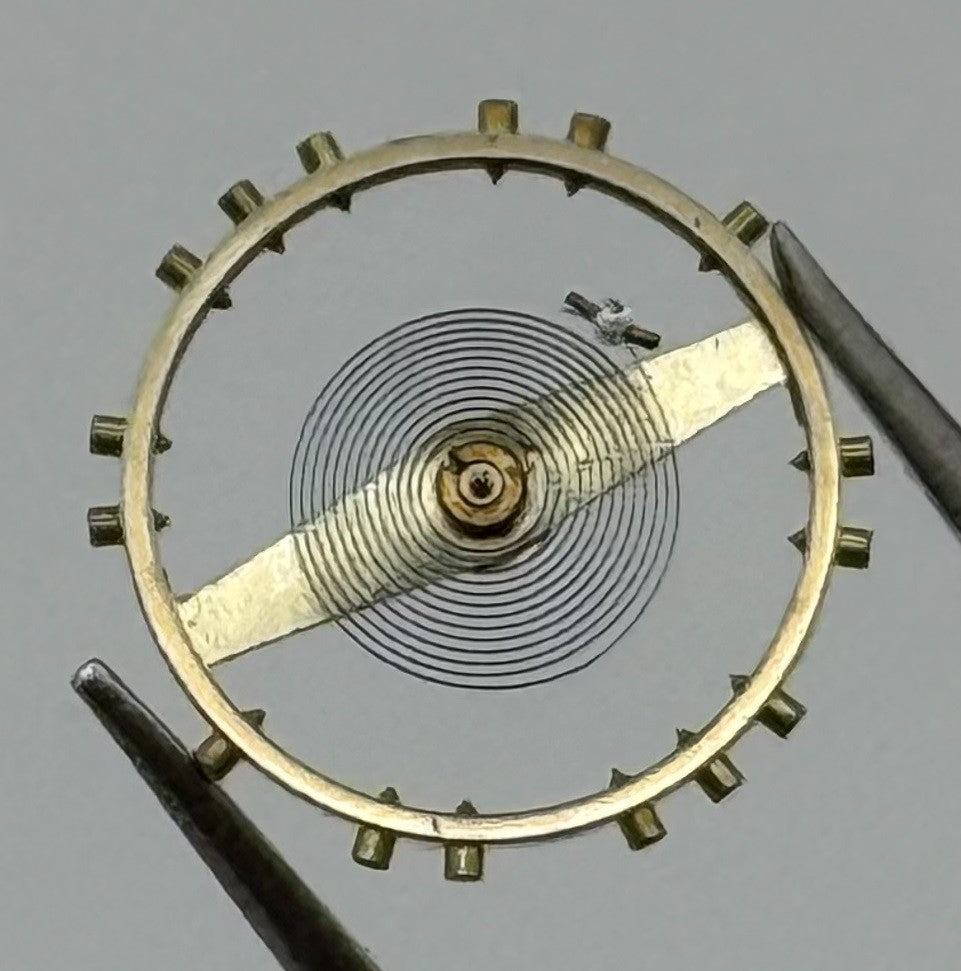 Peseux 320 Balance Wheel Complete And Spring Renata 1076 M Watch Movement Parts