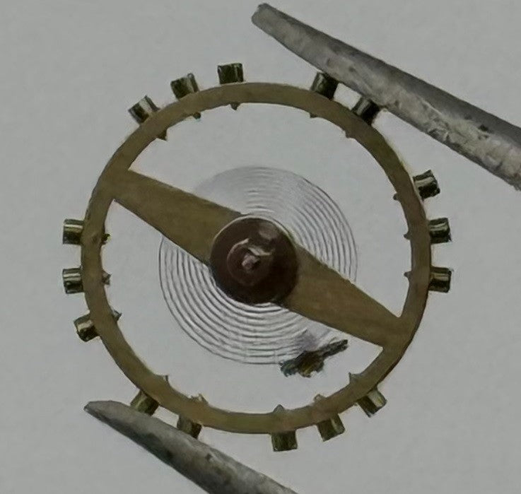Kurtz 570 Balance Wheel Complete And Spring 5¼’’’ Watch Movement Parts NOS