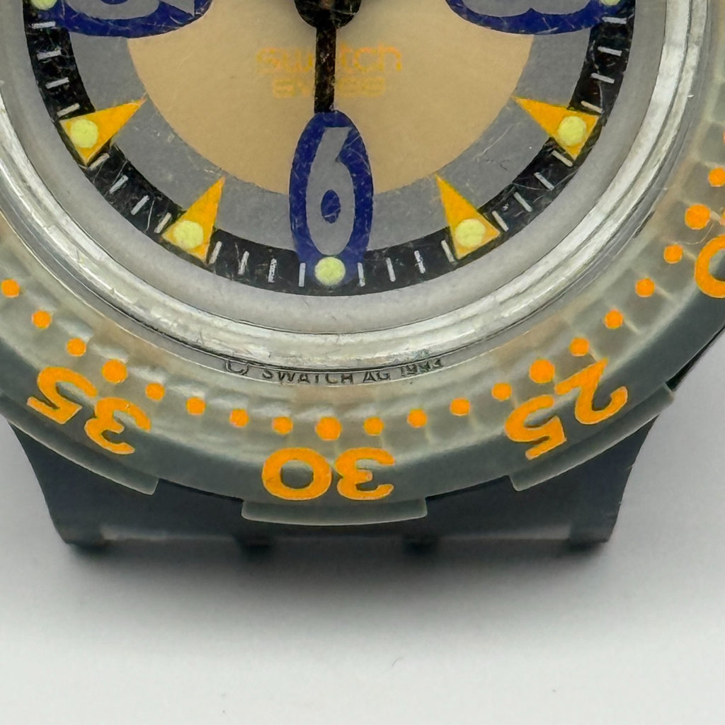 Vintage Swatch Scuba 200 Watch SDM103 Starflash 1994 Swiss 40mm Parts Repair