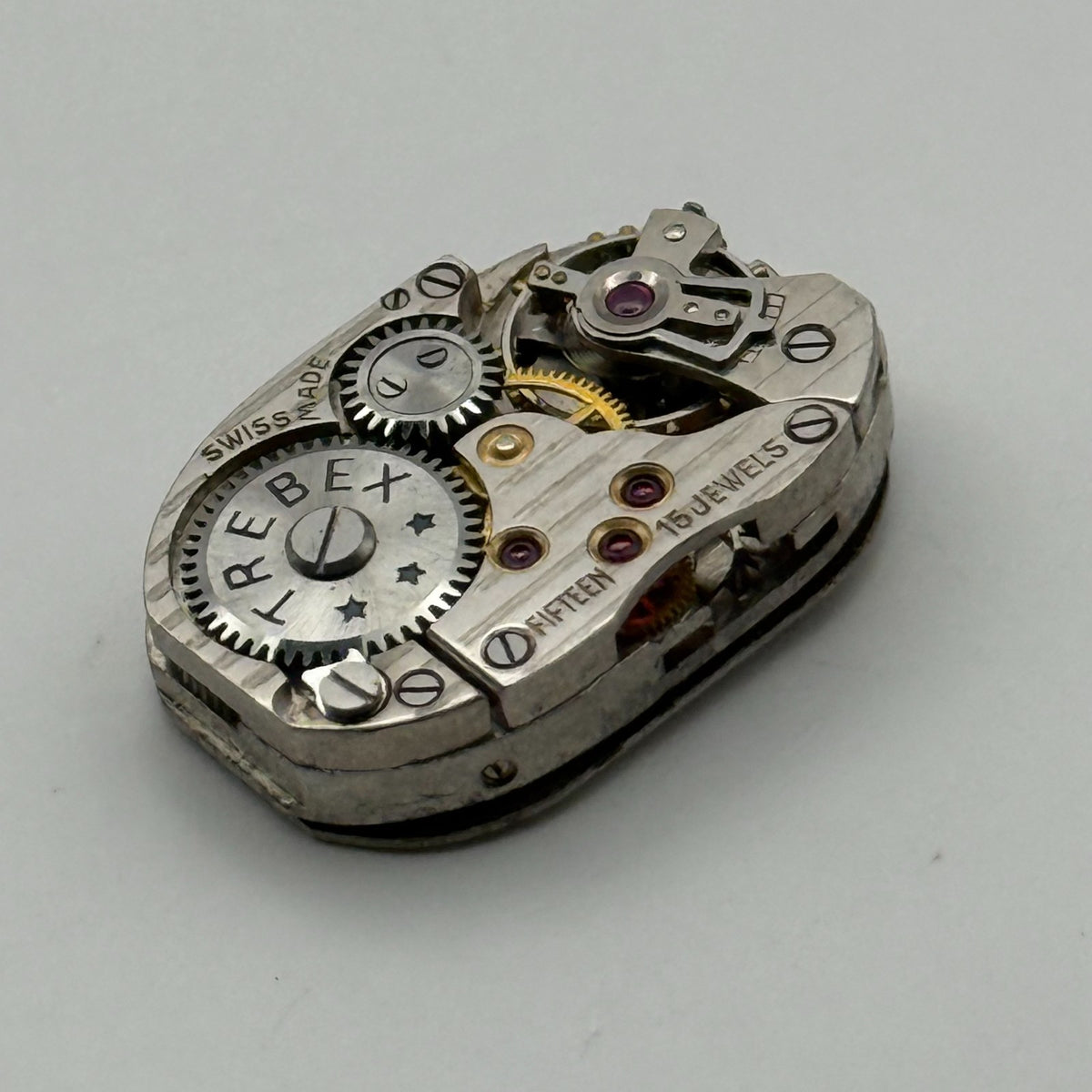 Ariste Racine Watch Movement Trebex 15J Swiss Manual Wind Parts Repair 12.7mm
