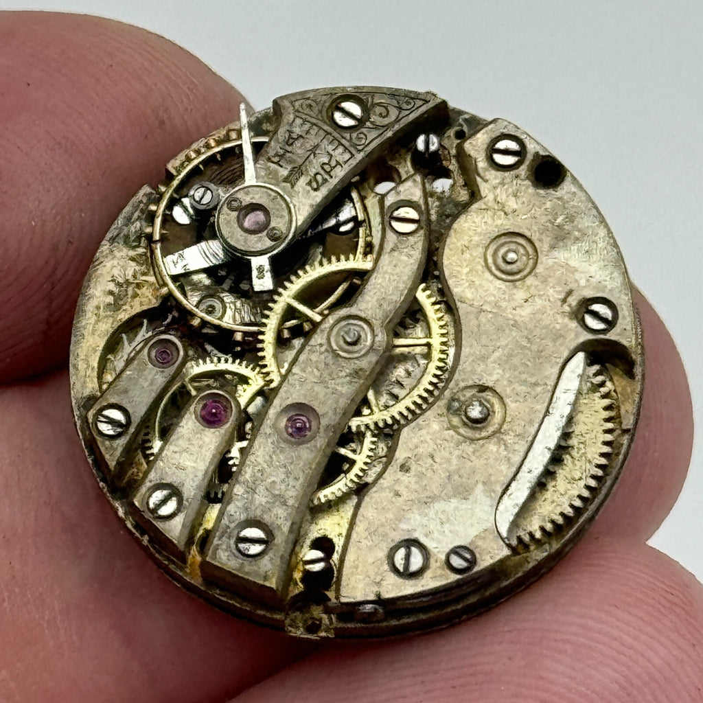 Pistol Watch Movement Vintage Swiss Manual Wind Parts Repair 23.6mm