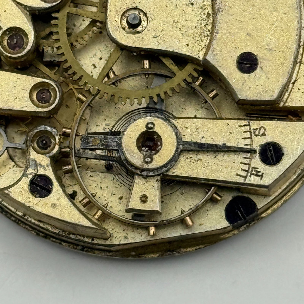 Longines Pocket Watch Movement Antique Hunter Sub Seconds Parts Repair 40.1mm