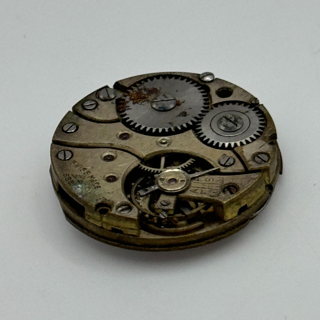 Stauffer S S & Co Watch Movement Manual Wind Swiss Vintage Parts Repair 22.6mm 