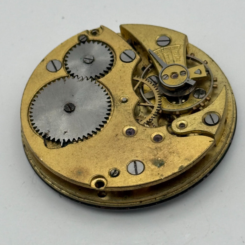 Uilkema Pocket Watch Movement Open Face Sub Seconds Vintage Parts Repair 38.9mm