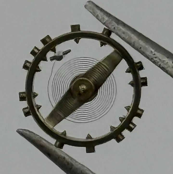 FHF 59 Balance Wheel Complete And Spring Renata 1231 M Watch Movement Parts NOS