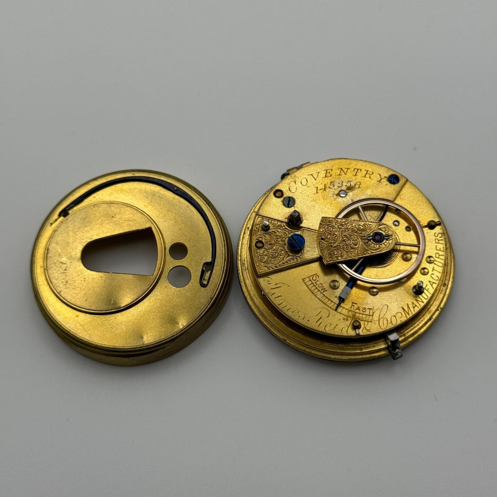 English Lever Pocket Watch Movement - James Reid & Co. Coventry - Parts / Repair