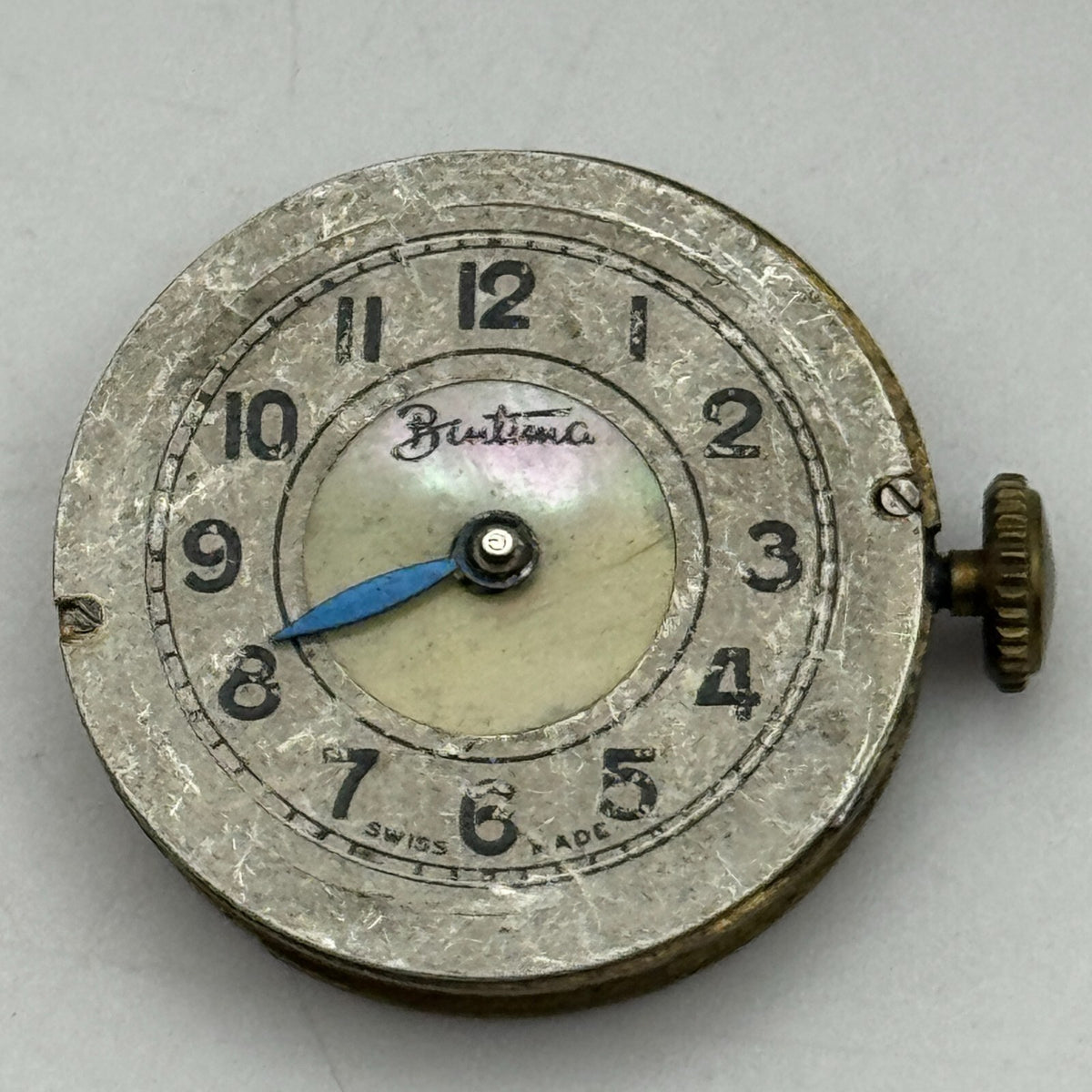 Oris Cal 158 Watch Movement Bentima Mother Of Pearl Manual Wind Swiss 23.7mm