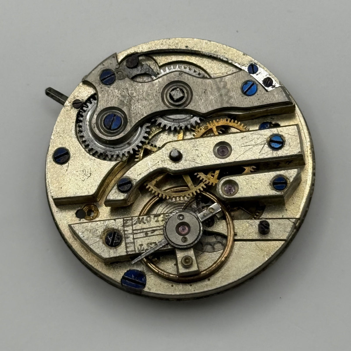 Cylinder Escapement Pocket Watch Movement - Unidentified - Parts / Repair 33.9mm