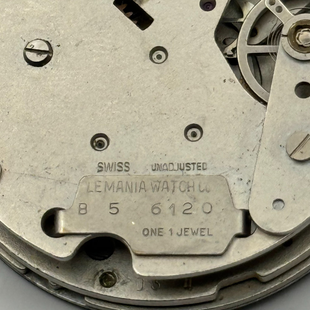 Lemania 1 ATU Watch Movement Yacht Timer Rare B5 6120 Stopwatch 1 Jewel Parts