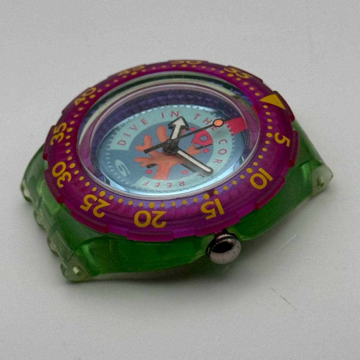 Vintage Swatch Scuba 200 Watch SDG102 Cherry Drops 1994 ETA Quartz 40mm Parts