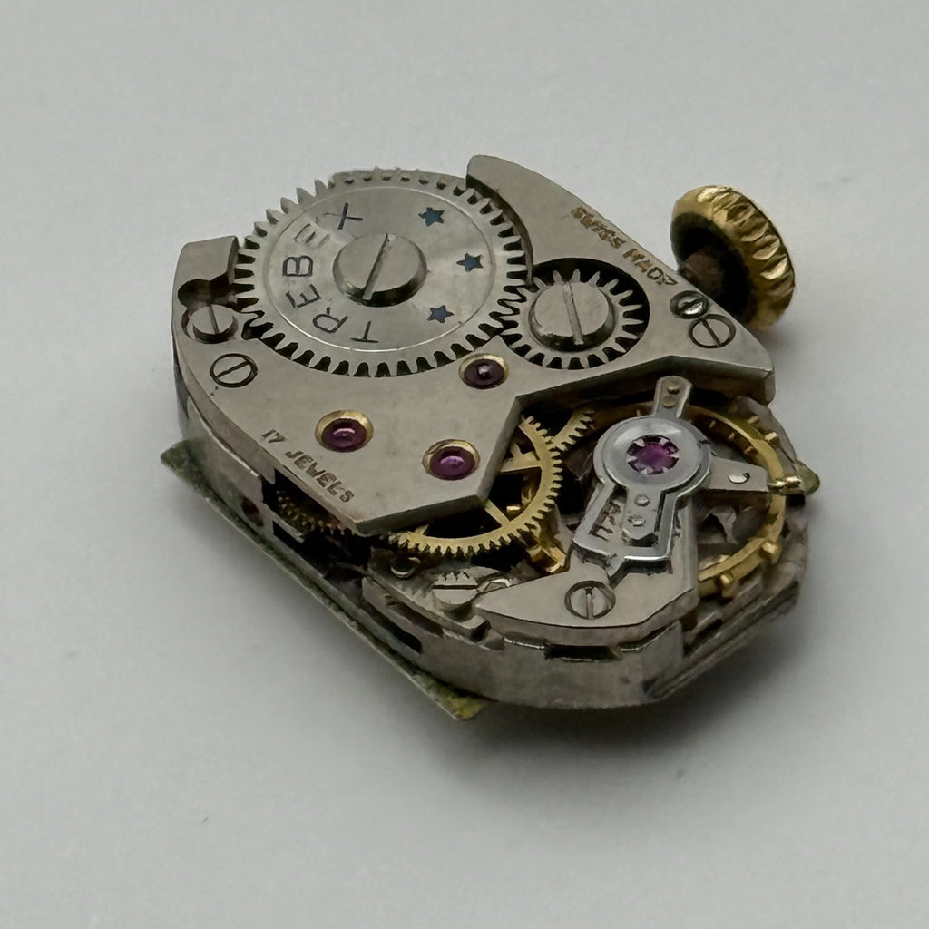 FHF 190 Watch Movement Running Trebex 17 Jewels Swiss Manual Wind Parts 12.8mm