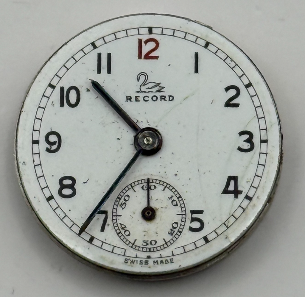 Record 160 Watch Movement - Sub Seconds 15 Jewels - For Parts / Repair - 21.9mm