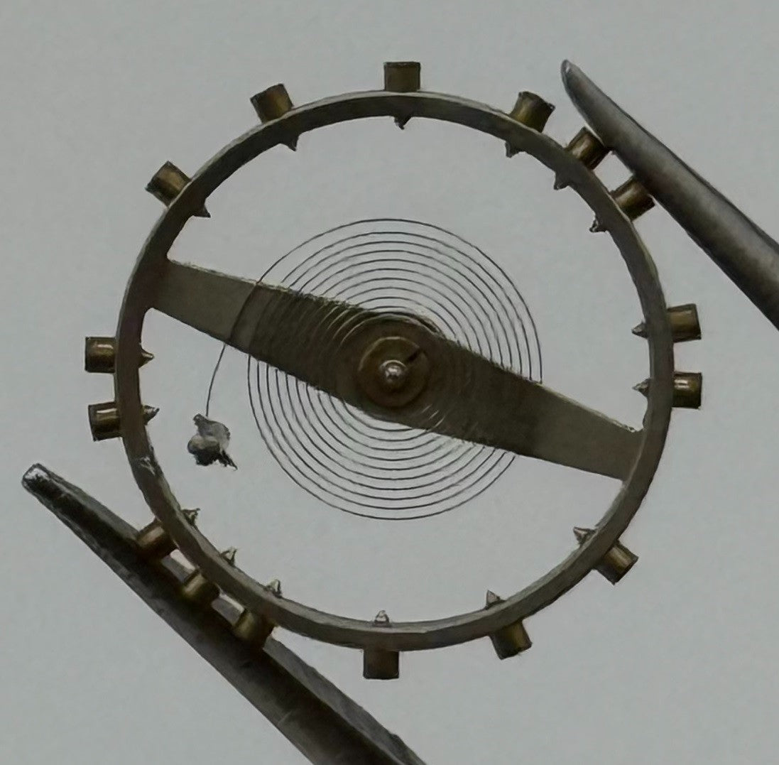 HB 115 MS Balance Wheel Complete And Spring Renata Watch Movement Parts NOS